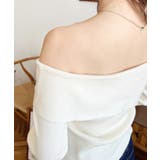 アシンメトリーオフショルダーリブニット12G | moment+ | 詳細画像8 