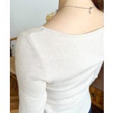 フロントレースギャザーリブニットトップス12G | moment+ | 詳細画像36 