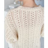 モヘアライク透かし編みショートニットプルオーバー | moment+ | 詳細画像11 