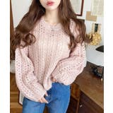 モヘアライク透かし編みショートニットプルオーバー | moment+ | 詳細画像13 