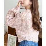 モヘアライク透かし編みショートニットプルオーバー | moment+ | 詳細画像14 