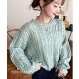 モヘアライク透かし編みショートニットプルオーバー | moment+ | 詳細画像16 