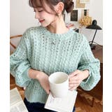 モヘアライク透かし編みショートニットプルオーバー | moment+ | 詳細画像17 