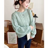 モヘアライク透かし編みショートニットプルオーバー | moment+ | 詳細画像18 