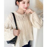 モヘアライク透かし編みショートニットプルオーバー | moment+ | 詳細画像2 