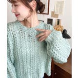 モヘアライク透かし編みショートニットプルオーバー | moment+ | 詳細画像20 
