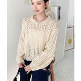 モヘアライク透かし編みショートニットプルオーバー | moment+ | 詳細画像5 