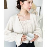 ドロストリボンキャミソール+キャンディスリーブショートボレロアンサンブル | moment+ | 詳細画像16 