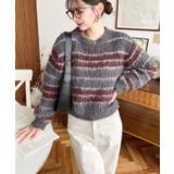 ループヤーンボーダーニットプルオーバー | moment+ | 詳細画像19 