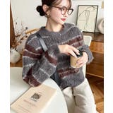 ループヤーンボーダーニットプルオーバー | moment+ | 詳細画像20 