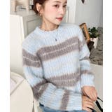 ループヤーンボーダーニットプルオーバー | moment+ | 詳細画像5 