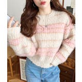 ループヤーンボーダーニットプルオーバー | moment+ | 詳細画像8 