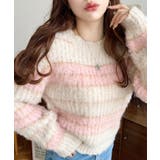 ループヤーンボーダーニットプルオーバー | moment+ | 詳細画像9 