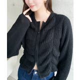 シャーリングジップニットカーディガン | moment+ | 詳細画像23