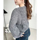 シャーリングジップニットカーディガン | moment+ | 詳細画像29