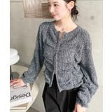 シャーリングジップニットカーディガン | moment+ | 詳細画像34