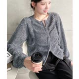 シャーリングジップニットカーディガン | moment+ | 詳細画像35