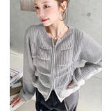 シャーリングジップニットカーディガン | moment+ | 詳細画像41