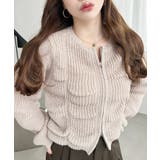 シャーリングジップニットカーディガン | moment+ | 詳細画像46