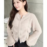 シャーリングジップニットカーディガン | moment+ | 詳細画像49