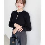 \バイカラーでメリハリを◎/ヘンリーネック配色ラインリブニットプルオーバー | moment+ | 詳細画像24