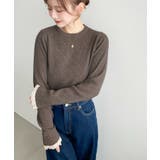 \上品な手元に/クルーネックシアーフリルカフスリブニットプルオーバー | moment+ | 詳細画像41
