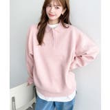 ピンク | ＼洗える！／ウォッシャブルスウェットライクポロニットプルオーバー | moment+