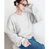 ＼洗えて楽ちん♪ Vネックゆったりもちもちミックスカラーニットプルオーバー（自宅… | moment+ | 詳細画像28 