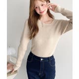 ＼シンプルな中に個性を◎／アシメネックリブニットプルオーバー | moment+ | 詳細画像24 