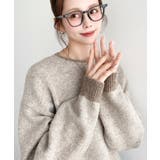 \柔らかな肌触り/配色ミックスニットプルオーバー | moment+ | 詳細画像7