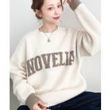 ＼バイカラー×ロゴでトレンドコーデに！／配色ジャガードロゴニットプルオーバー | moment+ | 詳細画像5 