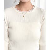 \可憐な印象に/レースアレンジリブニットプルオーバー | moment+ | 詳細画像9