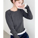 ＼大人可愛いリブニット◎／ドッキングフリルヘンリートップス | moment+ | 詳細画像7 