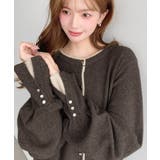 ブラウン系その他 | ＼袖スリットで手元まで印象的に／バイカラーWリブニットカーディガン | moment+