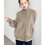 ＼お洒落見えカーデ☆／ハイネックバイカラーカーディガン | moment+ | 詳細画像14 