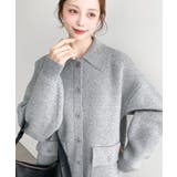 \オーバーサイズですっぽり◎/えり付きカーデニットブルゾン | moment+ | 詳細画像21