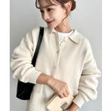 \オーバーサイズですっぽり◎/えり付きカーデニットブルゾン | moment+ | 詳細画像7