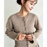 ＼もちもち×フリル／もちもちミックスカラーニットフリルカーディガン | moment+ | 詳細画像15 