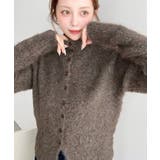 ＼ハイネックでかっこよく◎／ボタンデザインブークレシャギーニットカーディガン | moment+ | 詳細画像13 