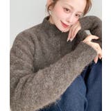 ＼ハイネックでかっこよく◎／ボタンデザインブークレシャギーニットカーディガン | moment+ | 詳細画像17 