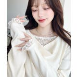 ＼ふとした仕草まで美しく／レースレイヤード風ドレープニットプルオーバー | moment+ | 詳細画像5 