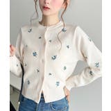\ロマンティックに♡/花柄刺繍ニットカーディガン | moment+ | 詳細画像2