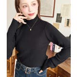 ボトルネックワイドリブカラー＆ボーダーニットプルオーバー12G | moment+ | 詳細画像21 