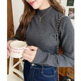 ボトルネックワイドリブカラー＆ボーダーニットプルオーバー12G | moment+ | 詳細画像29 