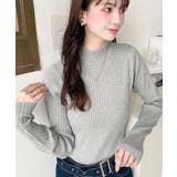 ボトルネックワイドリブカラー＆ボーダーニットプルオーバー12G | moment+ | 詳細画像39 