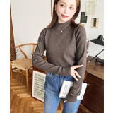 ボトルネックワイドリブカラー＆ボーダーニットプルオーバー12G | moment+ | 詳細画像48 