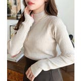 ボトルネックワイドリブカラー＆ボーダーニットプルオーバー12G | moment+ | 詳細画像52 