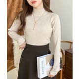 ボトルネックワイドリブカラー＆ボーダーニットプルオーバー12G | moment+ | 詳細画像54 