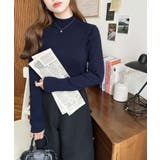 ボトルネックワイドリブカラー＆ボーダーニットプルオーバー12G | moment+ | 詳細画像66 