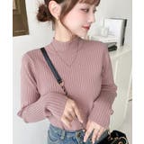 ボトルネックワイドリブカラー＆ボーダーニットプルオーバー12G | moment+ | 詳細画像70 